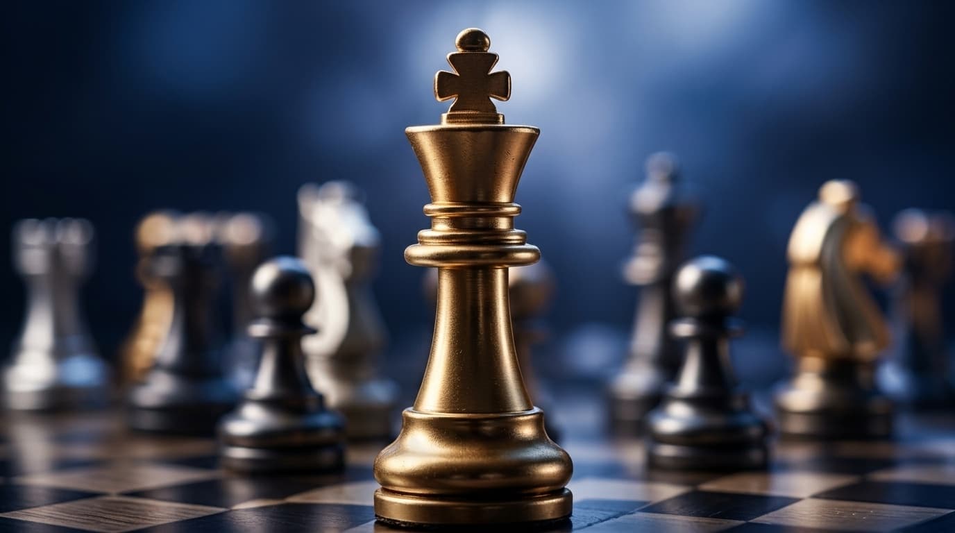 Rey de Ajedrez Dorado WALFA-CHESS