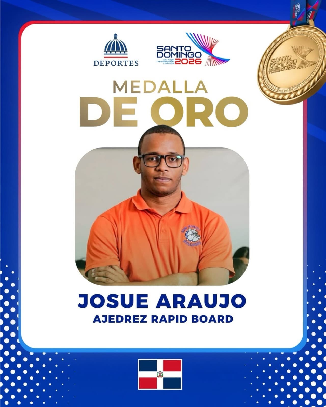Josué Araujo gana medalla de oro